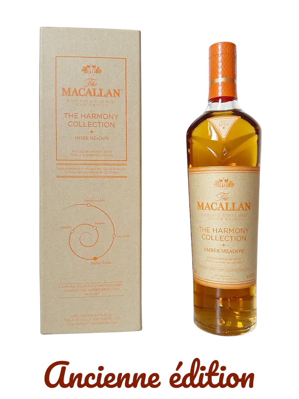 The Macallan Highland single malt Scotch whisky The Harmony Collection Amber Meadow in collaboration with Stella & Mary McCartney