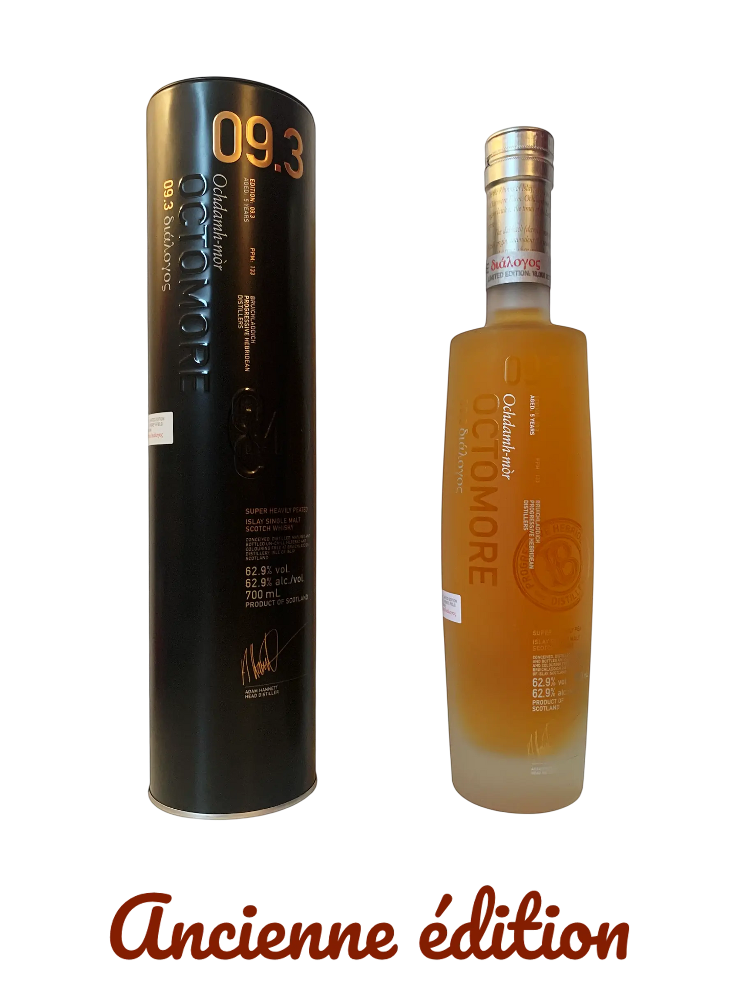 Super heavily peated Islay single malt Scotch whisky Octomore 09.3 Dialogos