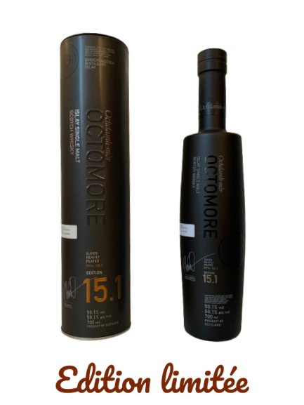 Octomore Islay single malt Scotch whisky Edition 15.1 Super Heavily peated