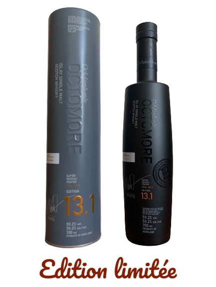 Octomore Islay Single Malt Scotch Whisky Super Heavily Peated Edition 13.1 Scottish Barley