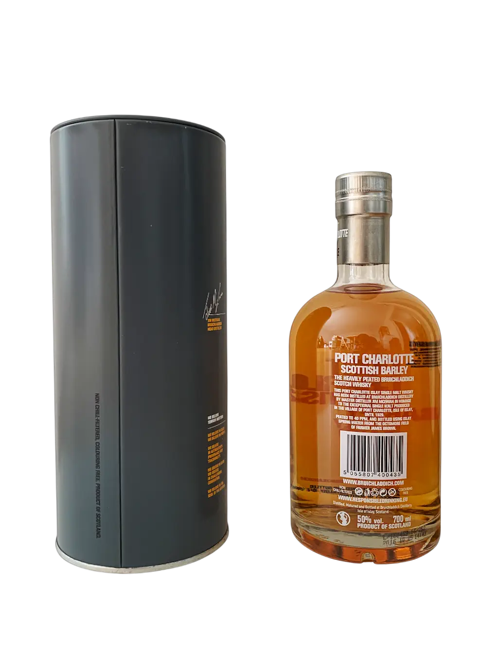Port Charlotte Scottish barley heavily peated Islay single malt