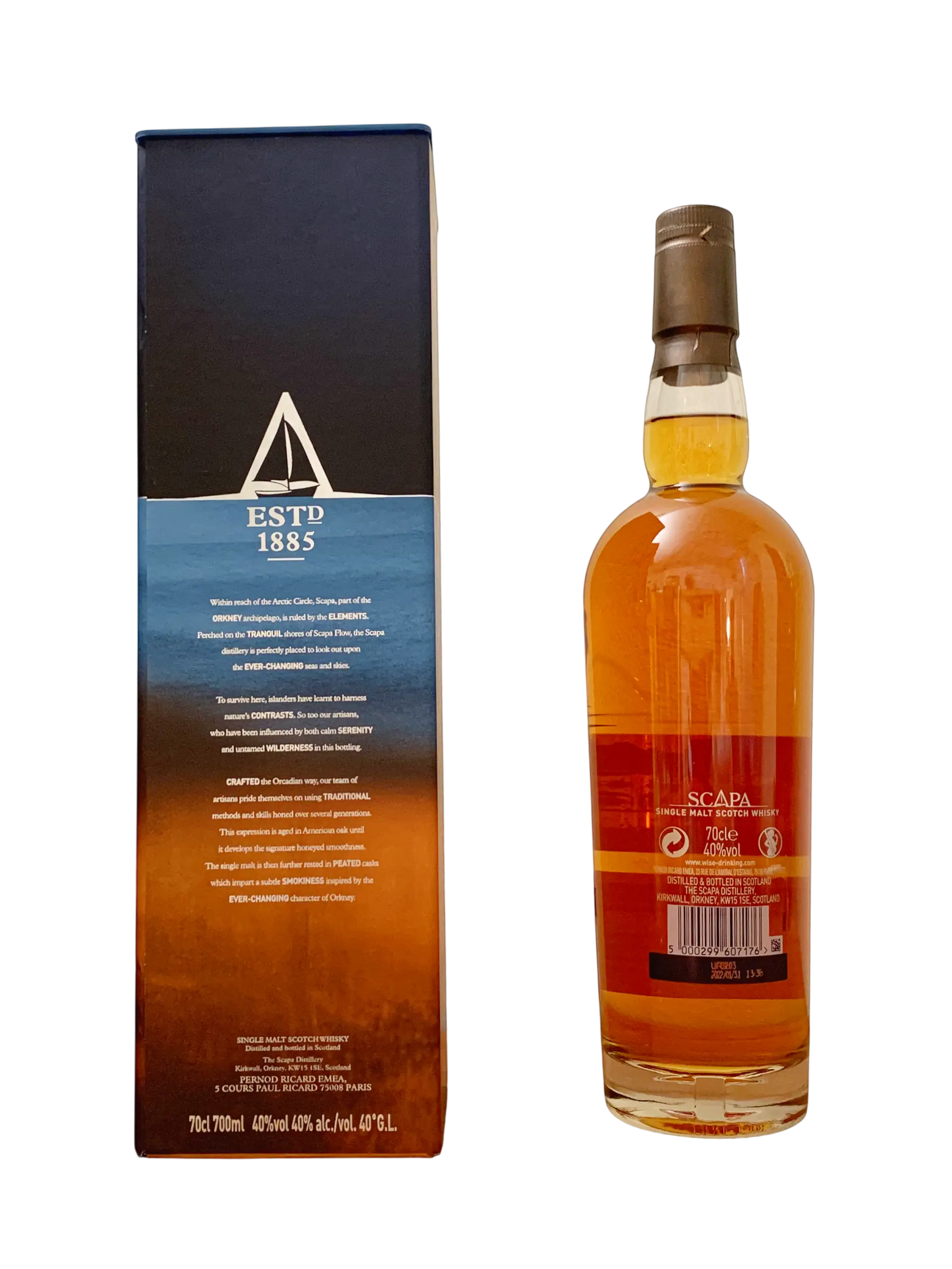 Single Malt Scotch Whisky Scapa The Orcadian Glansa